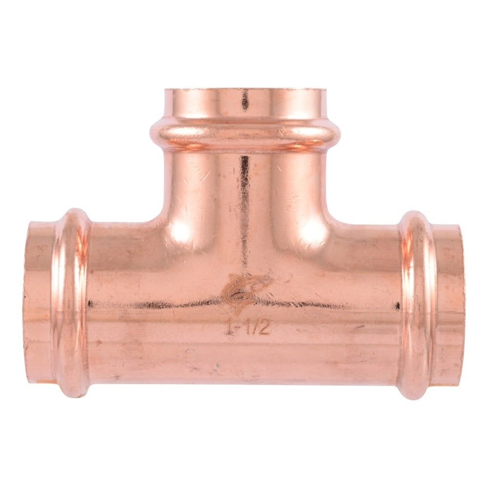 SharkBite UPR0841X2 1-1/2 in. x 1-1/2 in. x 1-1/2 in. Copper Press Tee Fitting (2 Pack) - 3
