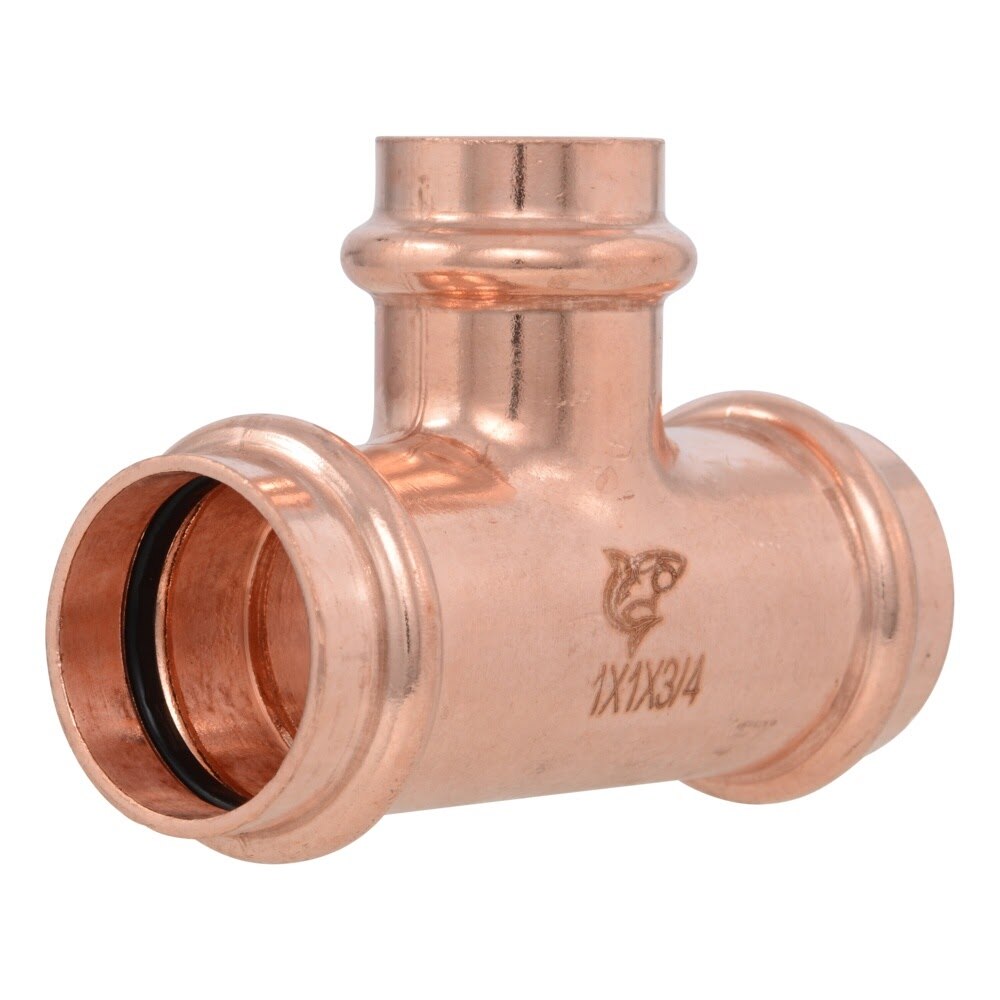 SharkBite UPR416X5 1 in x 1 in x 3/4 in Copper Press Reducing Tee (5 Pack)
