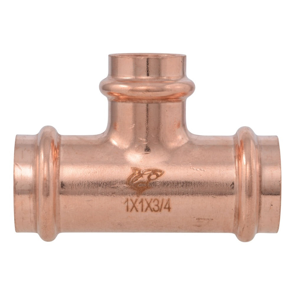 SharkBite UPR416X5 1 in x 1 in x 3/4 in Copper Press Reducing Tee (5 Pack) - 3