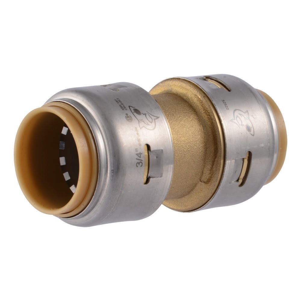 SharkBite UR016A 3/4 in. x 3/4 in. Max Push-to-Connect Brass Coupling Fitting
