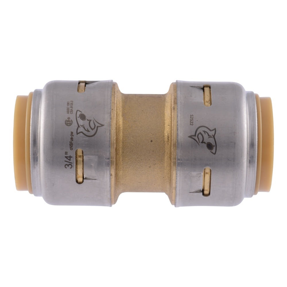 SharkBite UR016A 3/4 in. x 3/4 in. Max Push-to-Connect Brass Coupling Fitting - 2