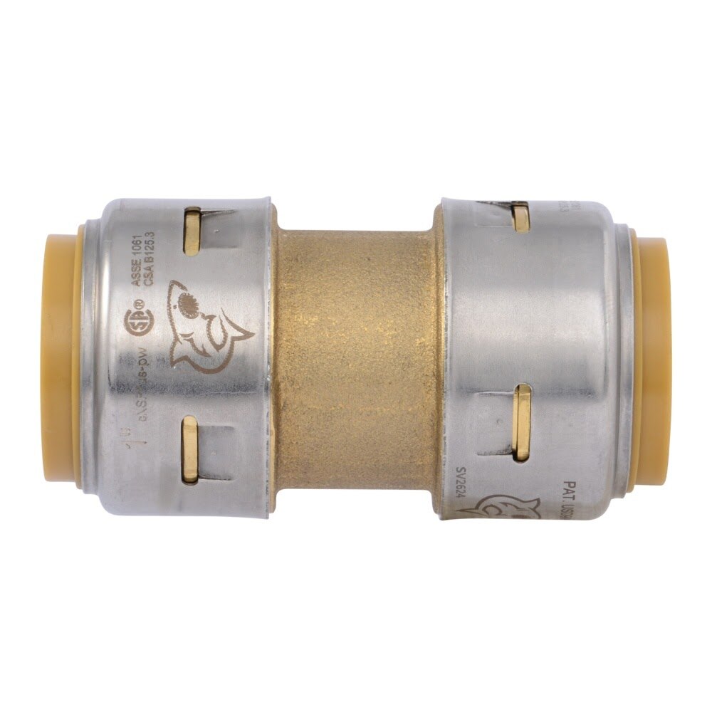 SharkBite UR020A 1 in. x 1 in. Max Push-to-Connect Brass Coupling Fitting - 2