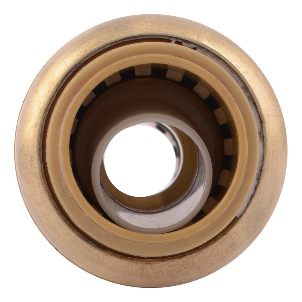 SharkBite UR050A 1/4 in 3/8 in OD x 1/2 in Push-to-Connect Brass Reducing Coupling - 3