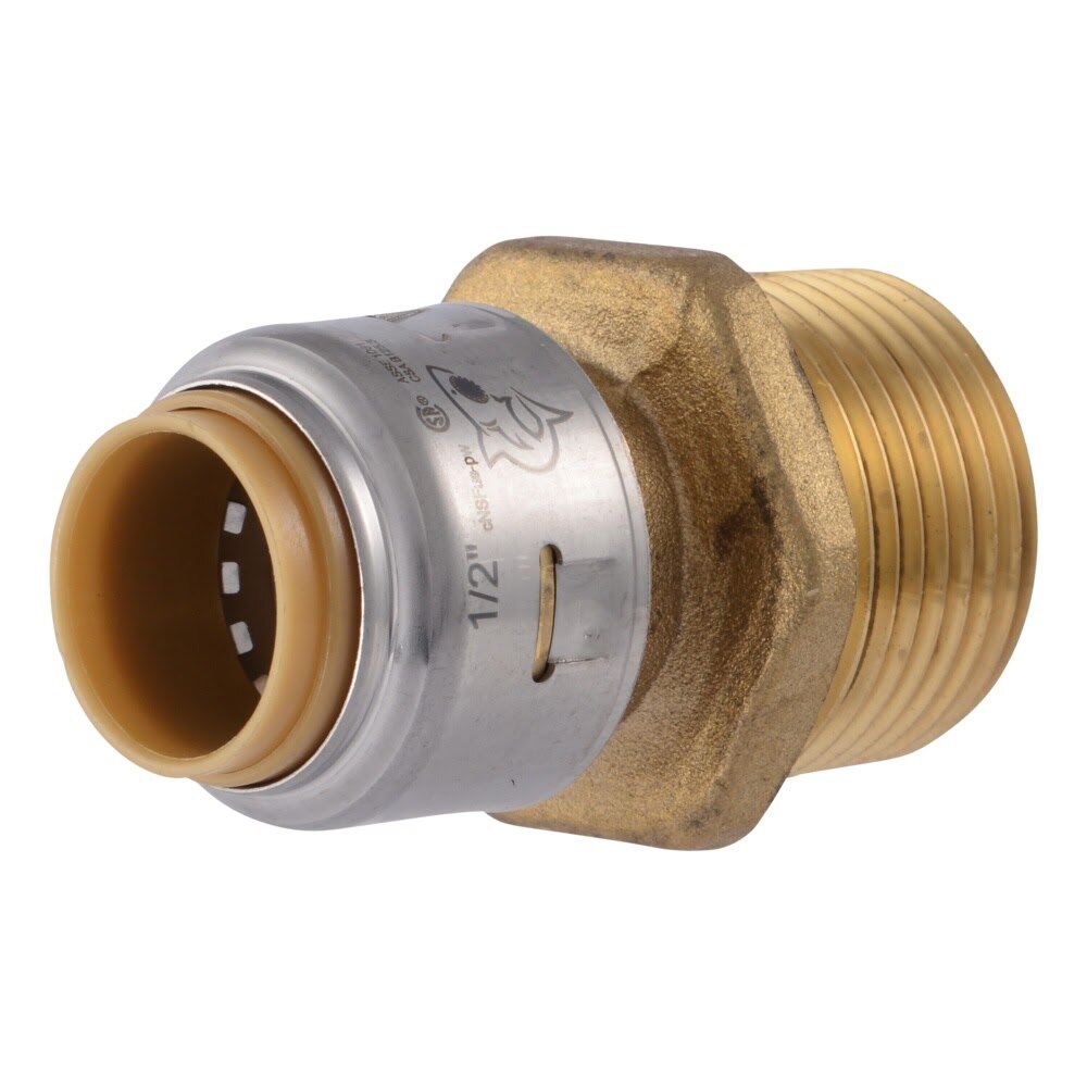 SharkBite UR116A 1/2 in. x 3/4 in. Max Push-to-Connect MNPT Reducing Adapter