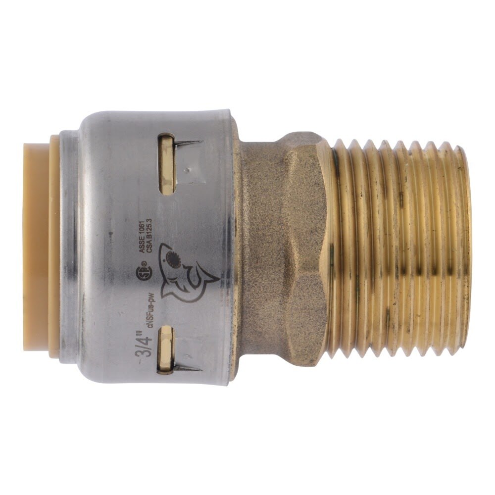 SharkBite UR134A Max 3/4 in. x 3/4 in. Push-to-Connect x MNPT Brass Adapter Fitting - 2