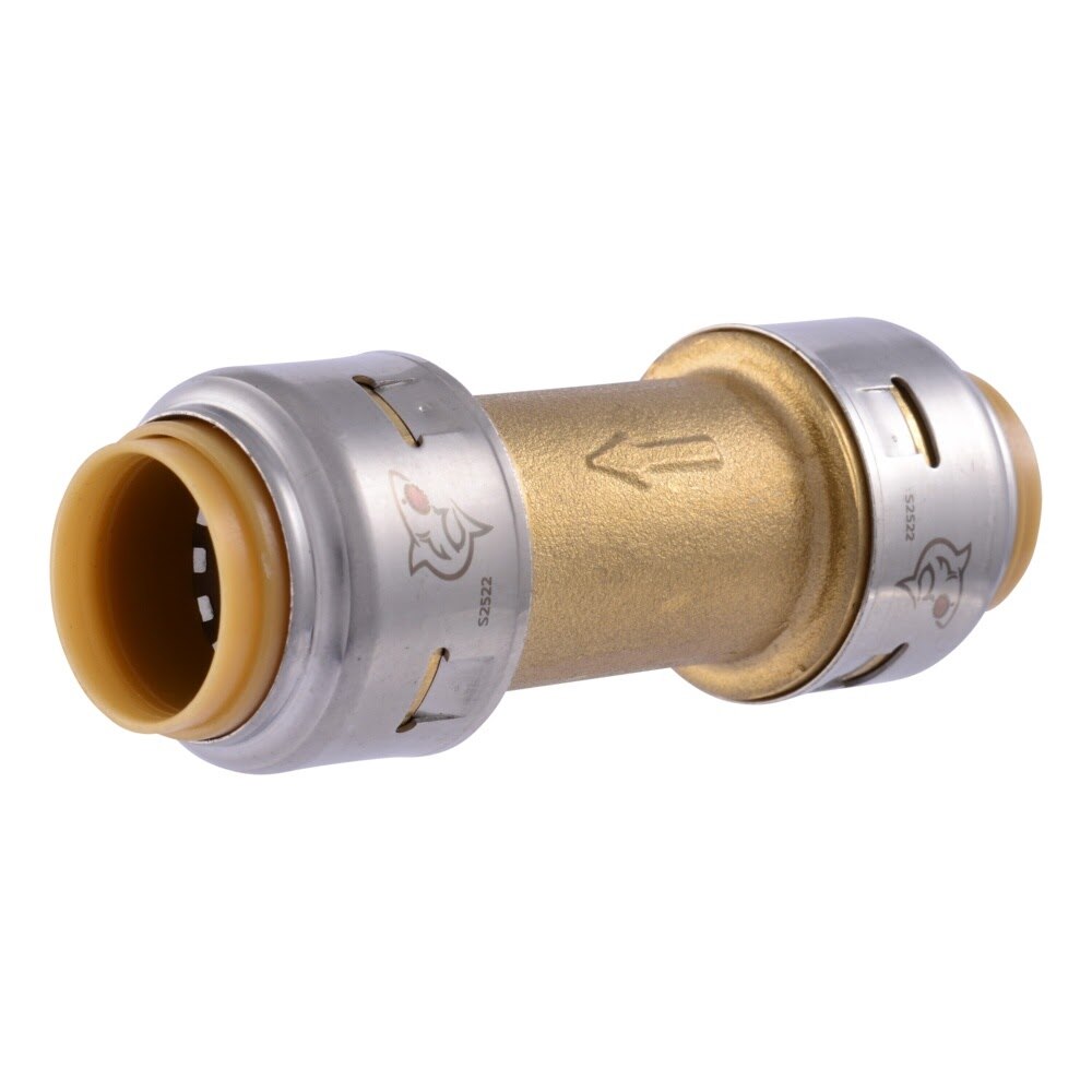 SharkBite UR2008A 1/2 in. x 1/2 in. Brass Push-to-Connect Check Valve