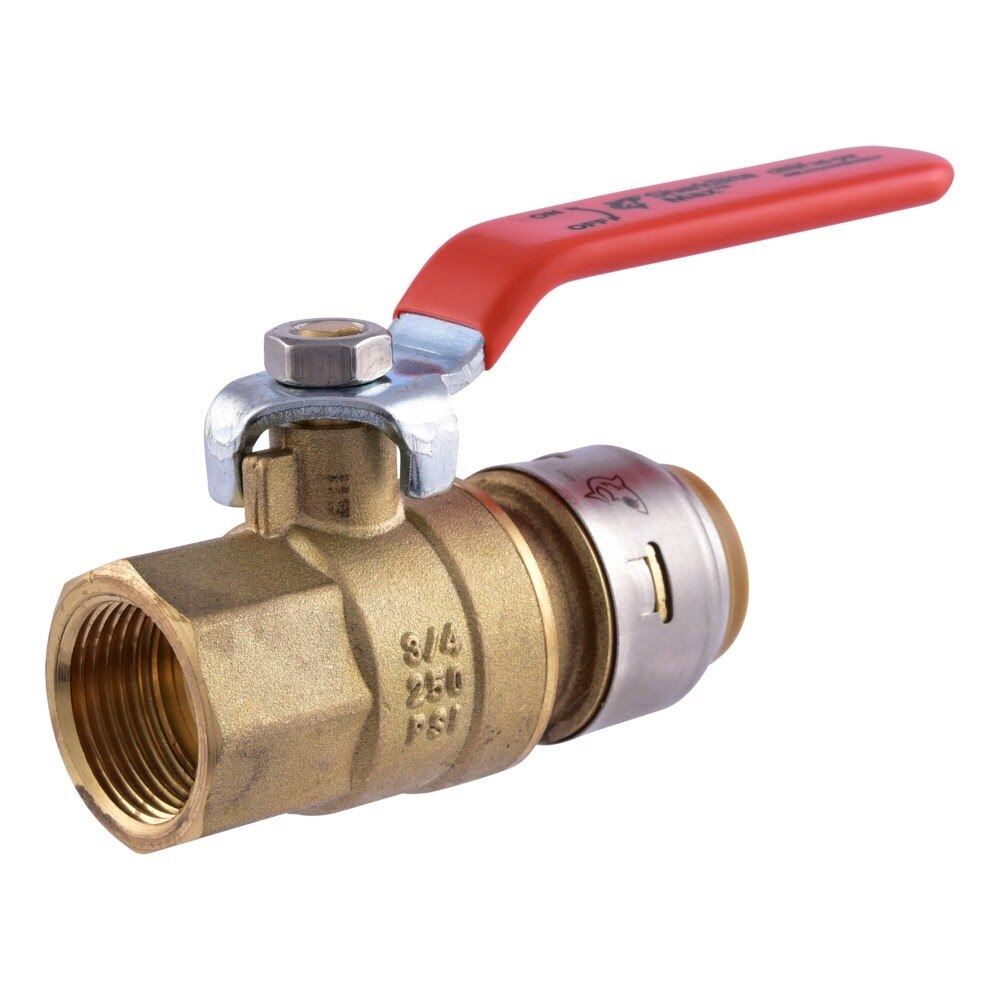 SharkBite UR22186 3/4 in x 3/4 in FNPT Push to Connect Quarter Turn Ball Valve