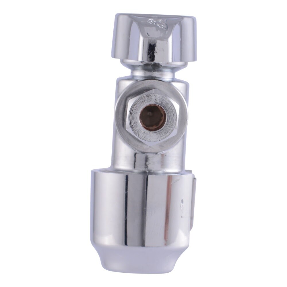 SharkBite UR23336 1/2 in. Push-to-Connect x 1/4 in. Compression Quarter-Turn Angle Stop Valve - 3