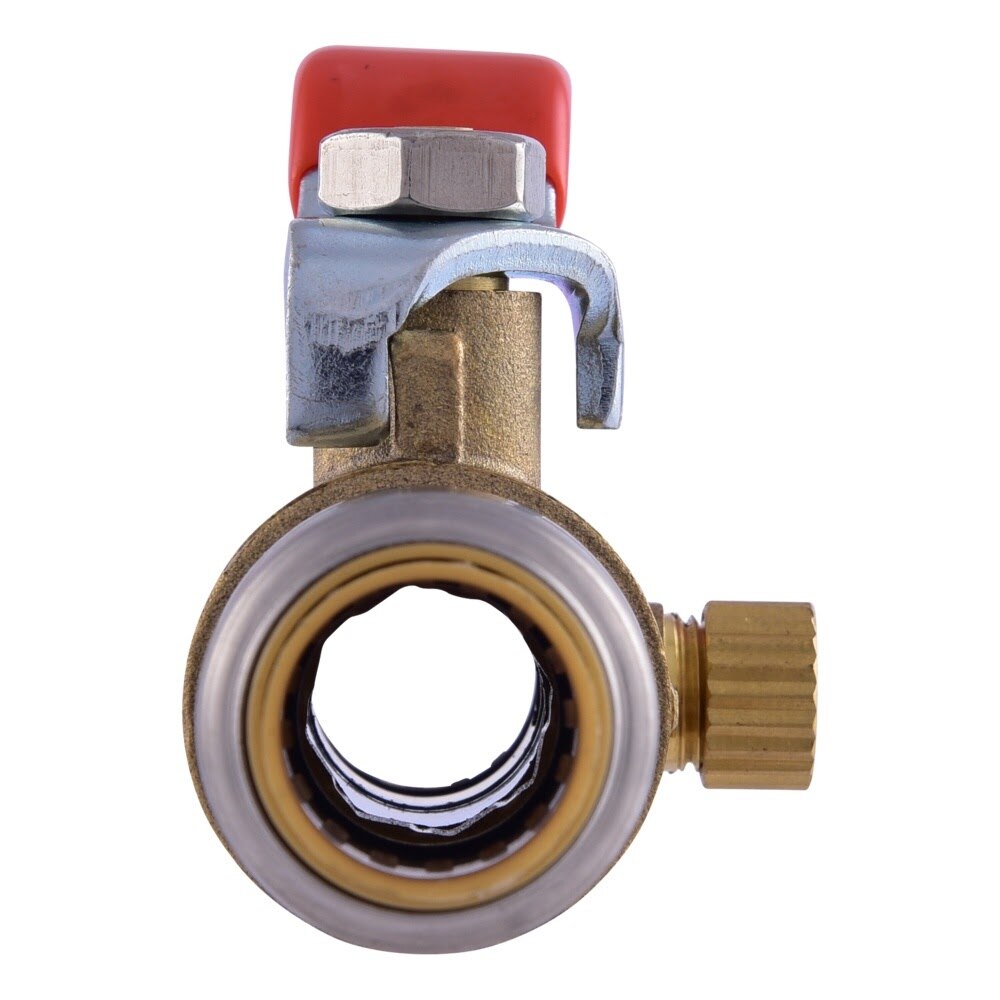 SharkBite UR24615 1/2 in. x 1/2 in. Max Push to Connect Ball Valve with Drain and Mounting Bracket - 3