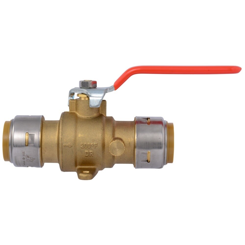 SharkBite UR24617 1 in x 1 in Max Quarter Turn Ball Valve with Drain and Mounting Bracket - 2