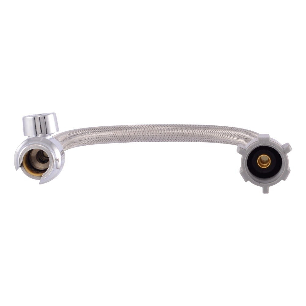 SharkBite UR24686 1/2 in x 7/8 in Ballcock x 16 in Braided Toilet Connector with Straight Stop Valve - 3