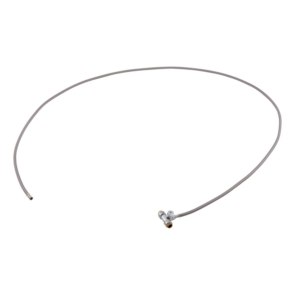 SharkBite UR26038 Max Ice Maker Connector with Tee Stop Valve 1/2 in x 1/4 in Comp 10 ft