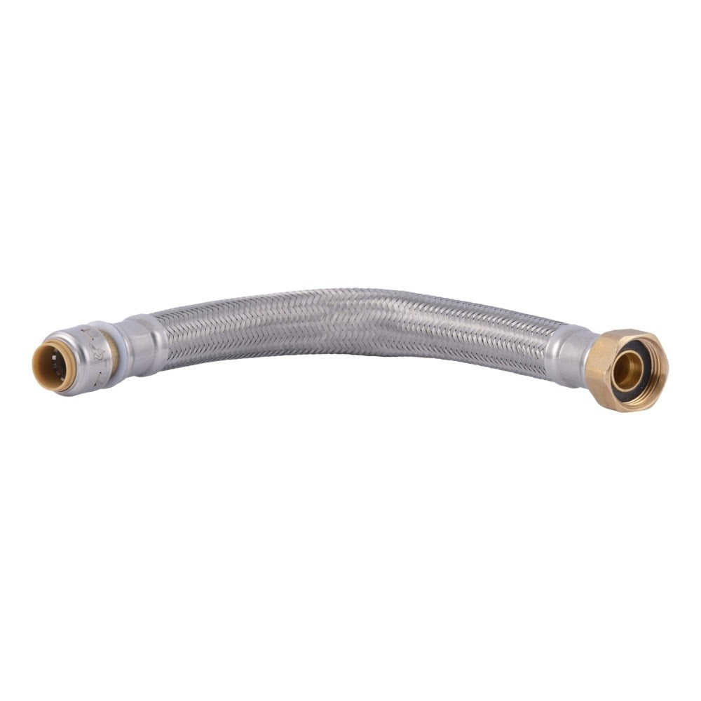 SharkBite UR3068FX12 1/2 in x 3/4 in FIP 12 in Stainless Steel Braided Water Heater Connector - 3