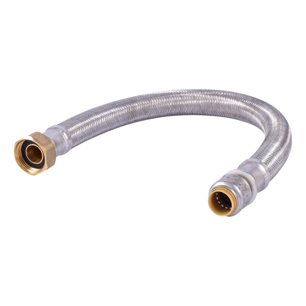 SharkBite UR3068FX18 1/2 in. x 3/4 in. FIP 18 in. Stainless Steel Braided Water Heater Connector