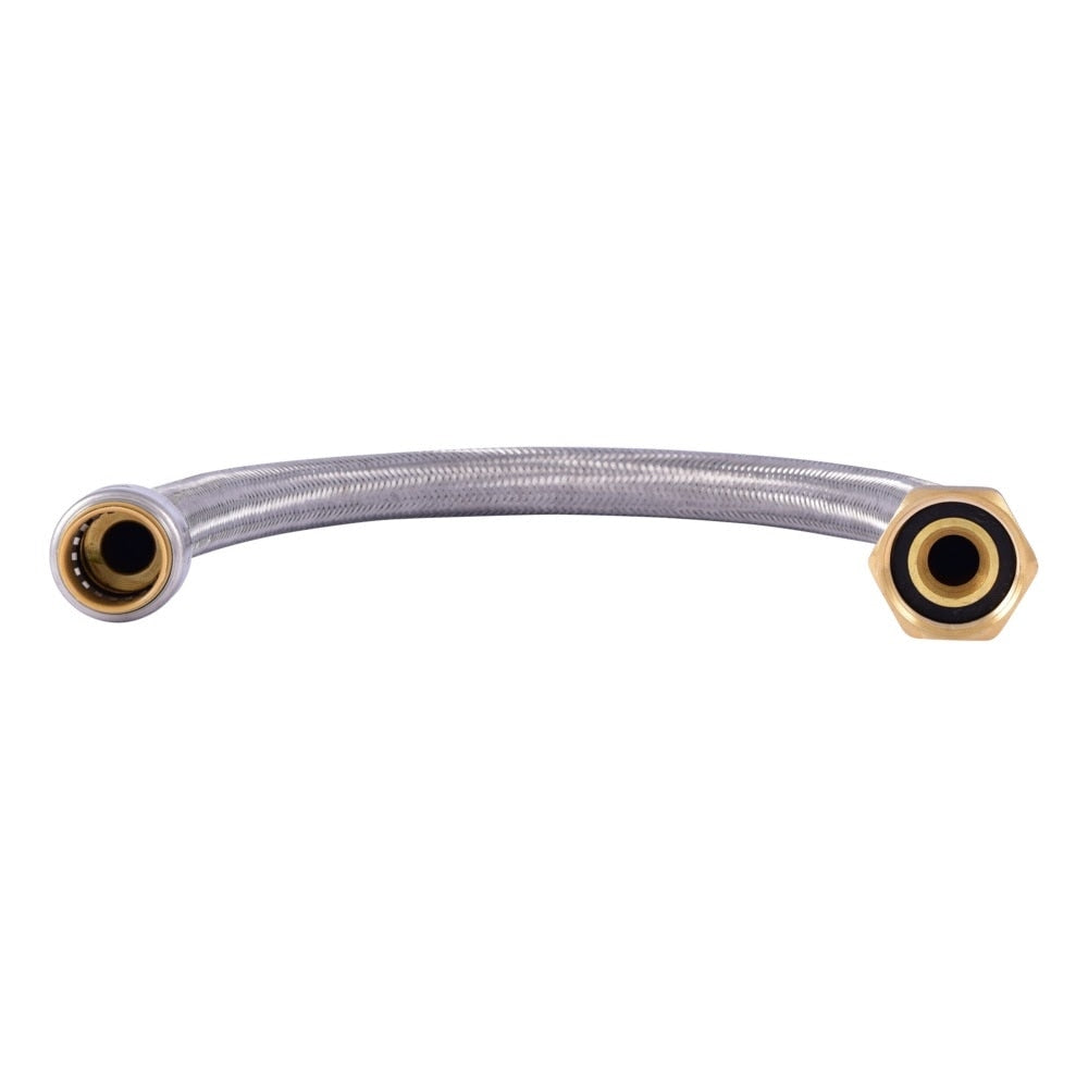 SharkBite UR3086FX24 3/4 in. x 1 in. FIP 24 in. Stainless Steel Braided Water Softener Connector - 3