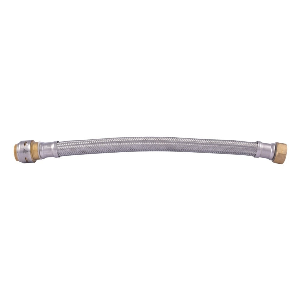 SharkBite UR3088FX15 3/4 in. Push-to-Connect x 3/4 in. FIP x 15 in. Braided Stainless Steel Water Heater Connector - 2