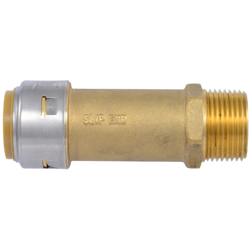 SharkBite UR3140A 1 in. x 1 in. Push-to-Connect x MIP Brass Slip Adapter Fitting - 2