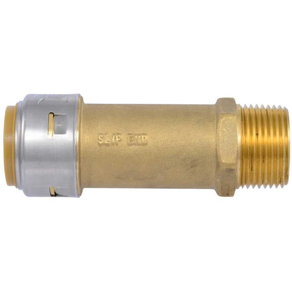SharkBite UR3140A 1 in. x 1 in. Push-to-Connect x MIP Brass Slip Adapter Fitting - 2