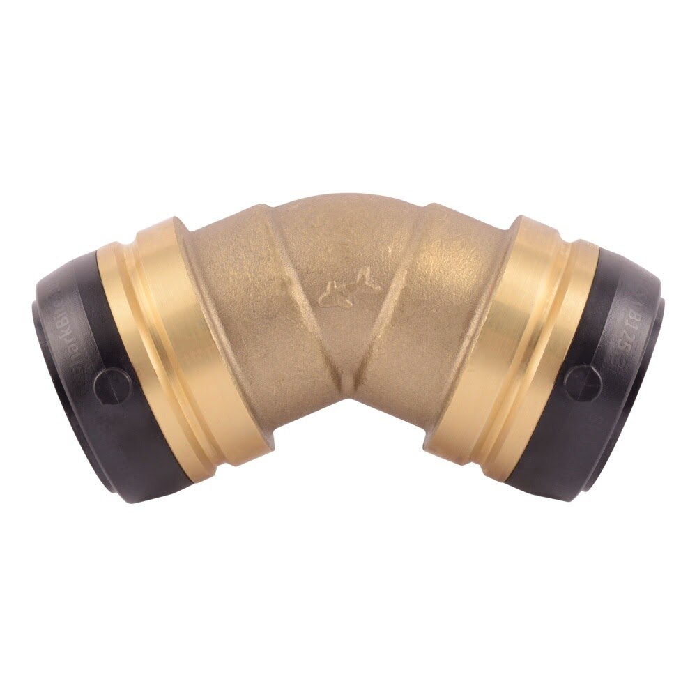 SharkBite UXL0541 1-1/2 in. x 1-1/2 in. 45 Degree Brass Push to Connect Elbow - 2