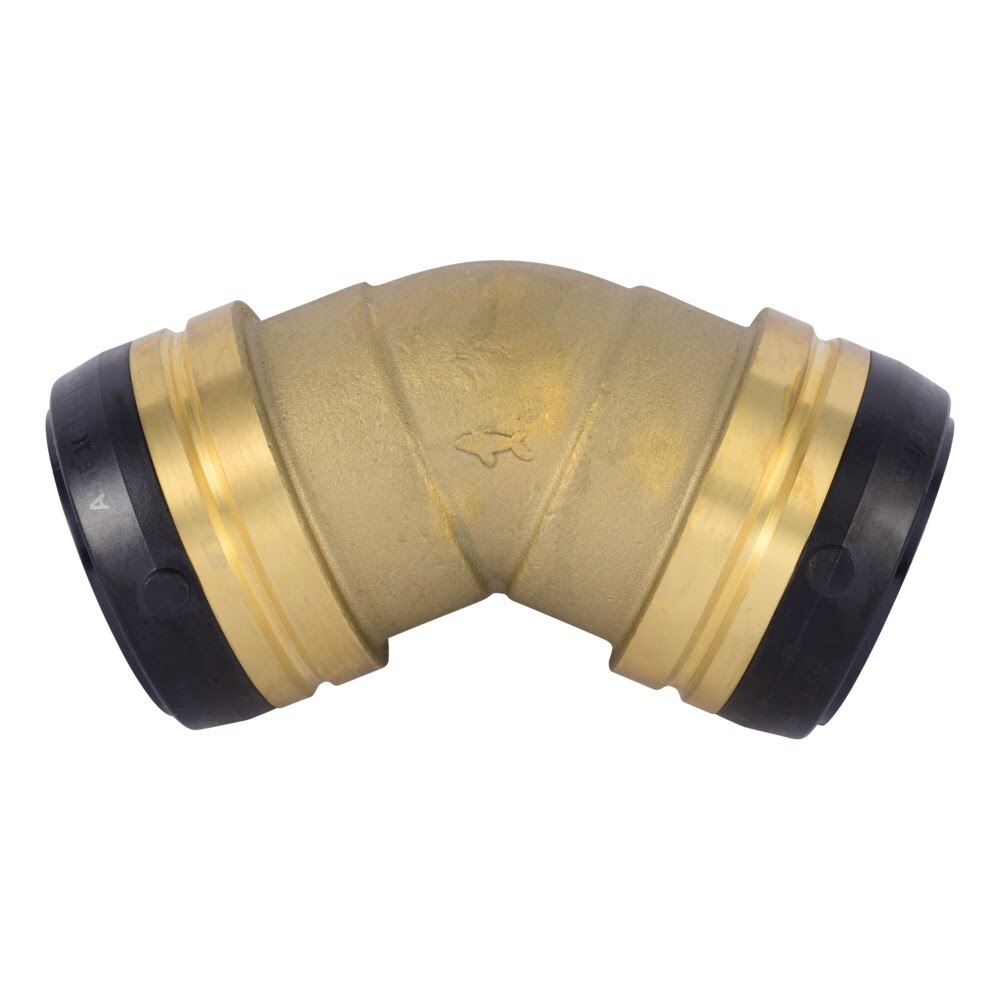 SharkBite UXL0554 2 in. x 2 in. 45 Degree Push to Connect Lead Free Brass Elbow Fitting - 2