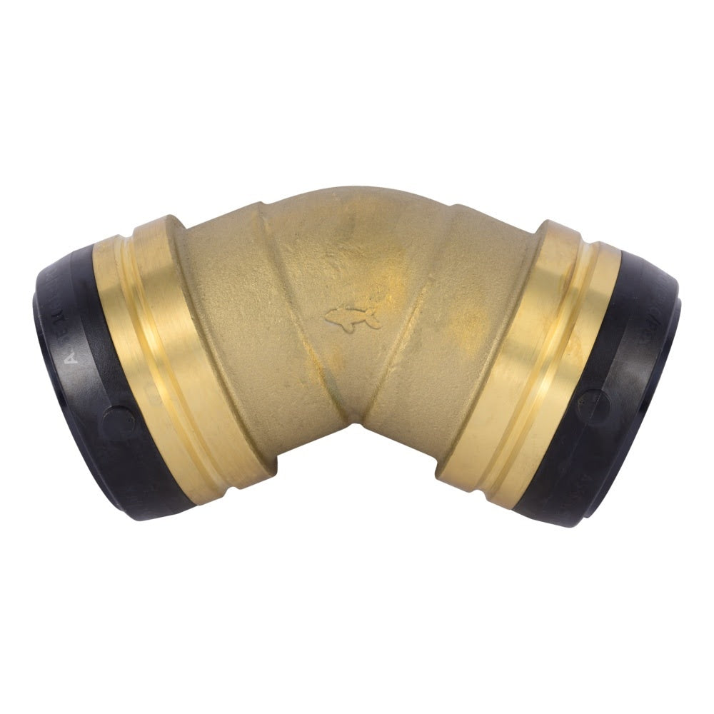 SharkBite UXL0554 2 in. x 2 in. 45 Degree Push to Connect Lead Free Brass Elbow Fitting - 2