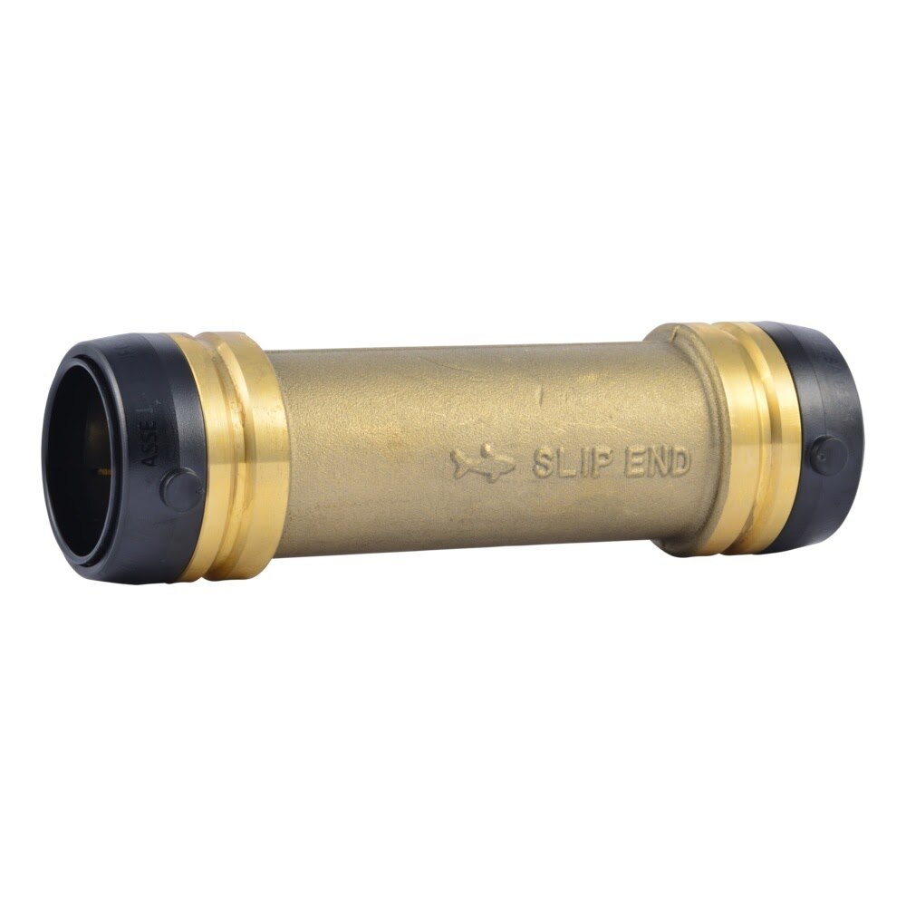 SharkBite UXL0635 1-1/4 in x 1-1/4 in Push Slip Coupling for Copper and CPVC Pipe
