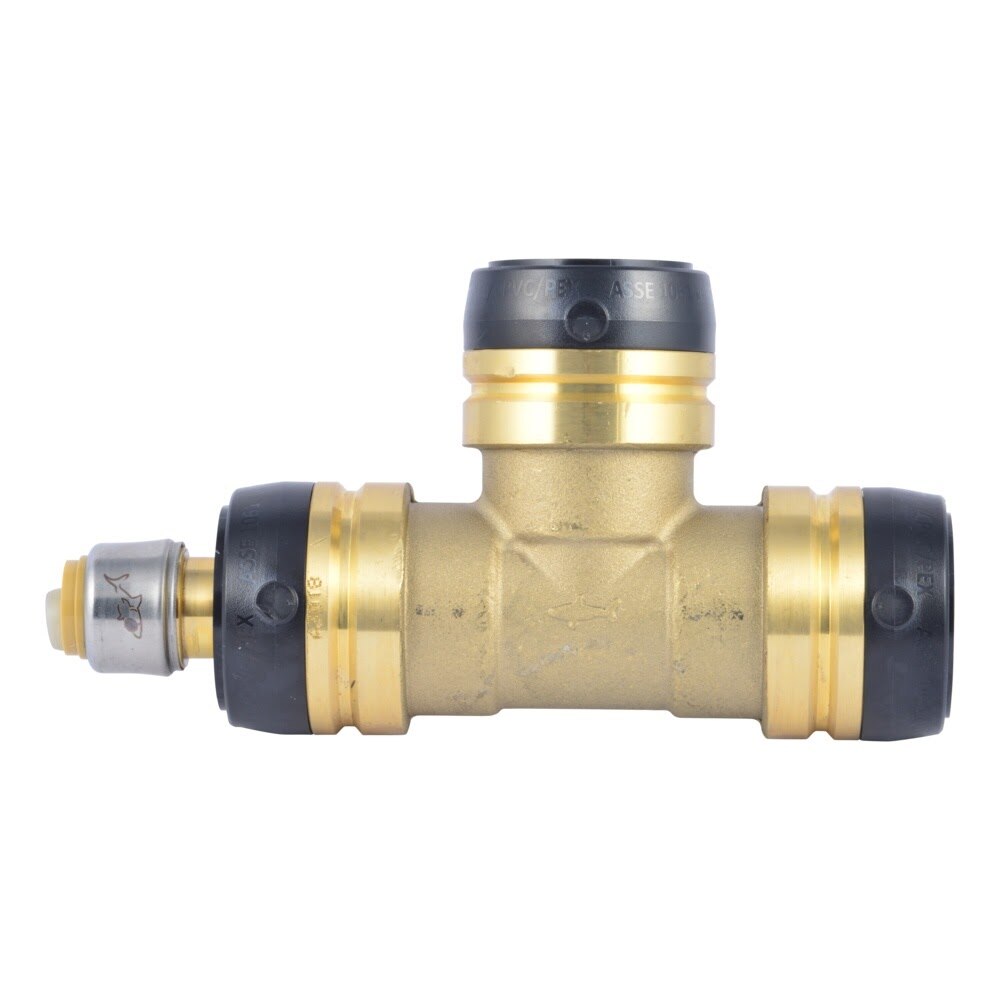 SharkBite UXL08351635 1-1/4 in. x 1/2 in. x 1-1/4 in. Lead-Free Brass Push-to-Connect Reducing Tee - 2