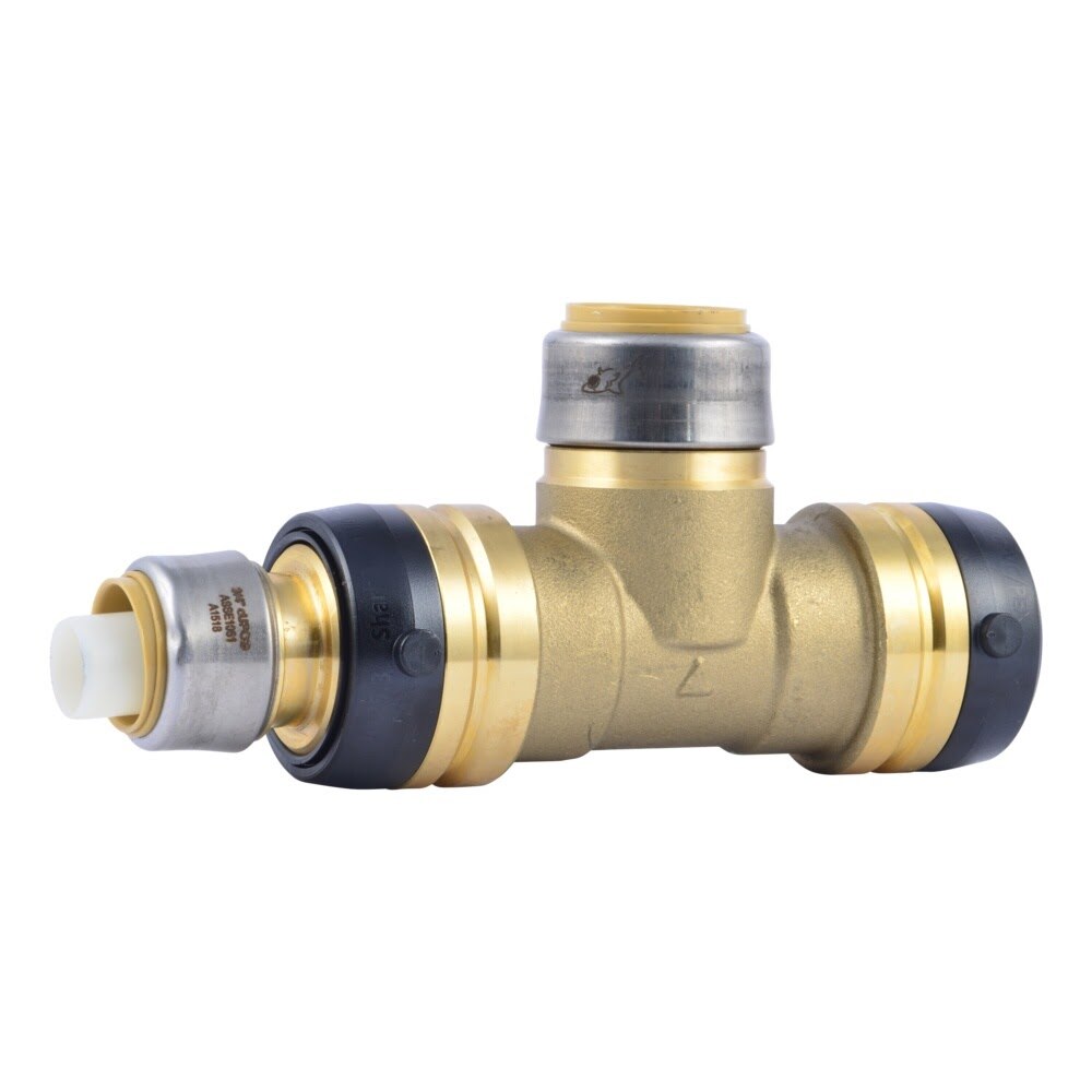 SharkBite UXL08352228 1-1/4 in. x 3/4 in. x 1 in. Lead-Free Brass Push-to-Connect Reducing Tee