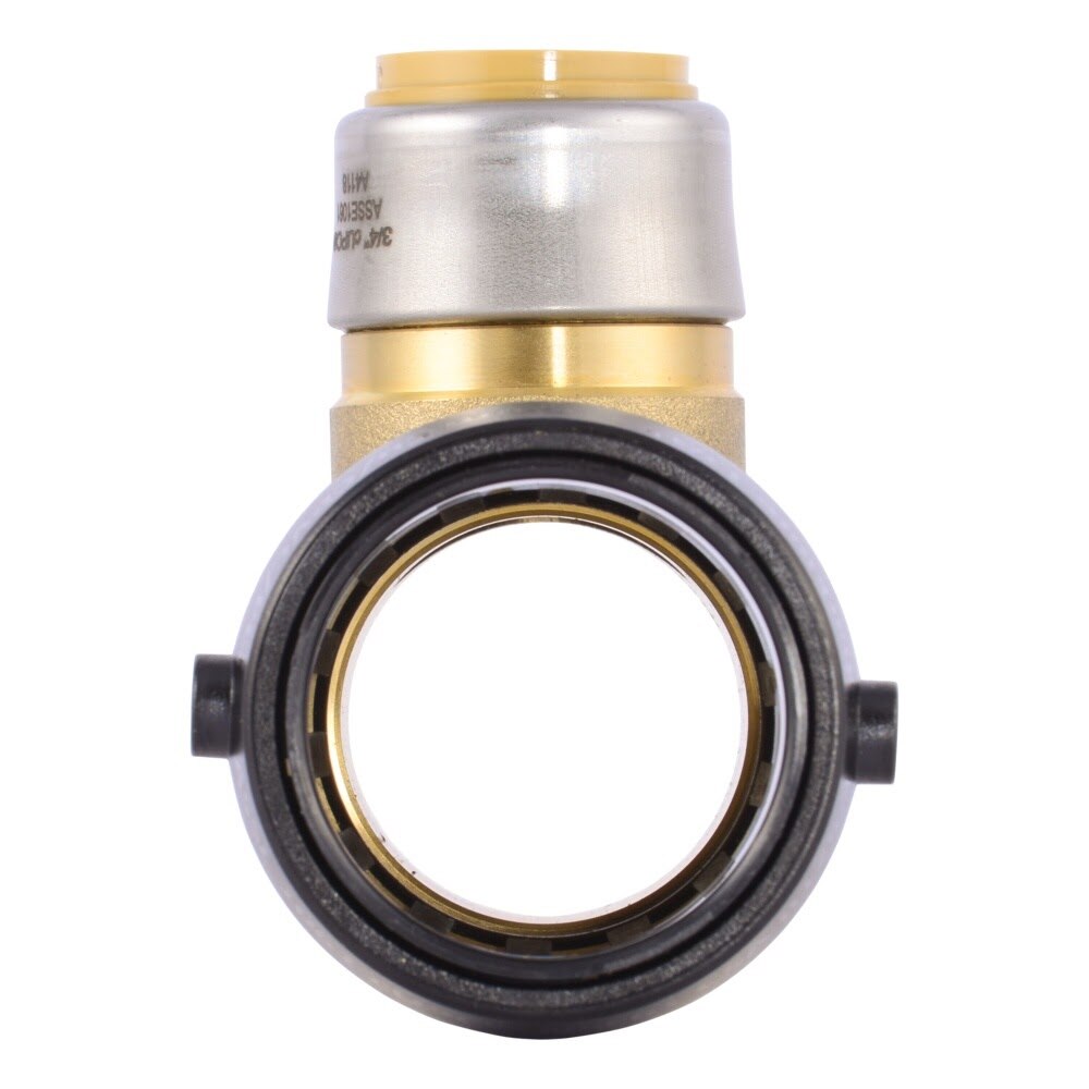 SharkBite UXL08353522 1-1/4 in. x 1-1/4 in. x 3/4 in. Brass Push-to-Connect Reducing Tee - 3