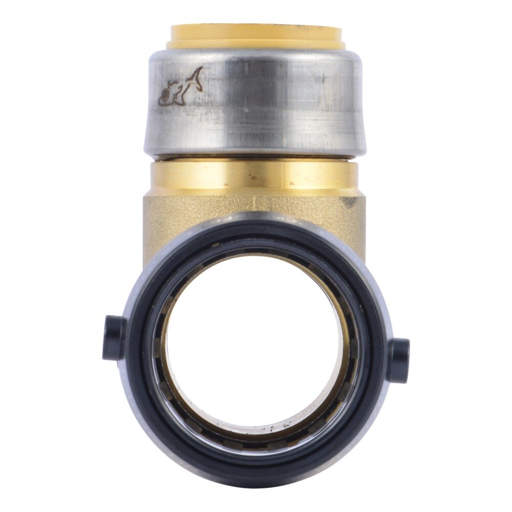 SharkBite UXL08353528 1-1/4 in x 1-1/4 in x 1 in Push-to-Connect Brass Reducing Tee Fitting - 3