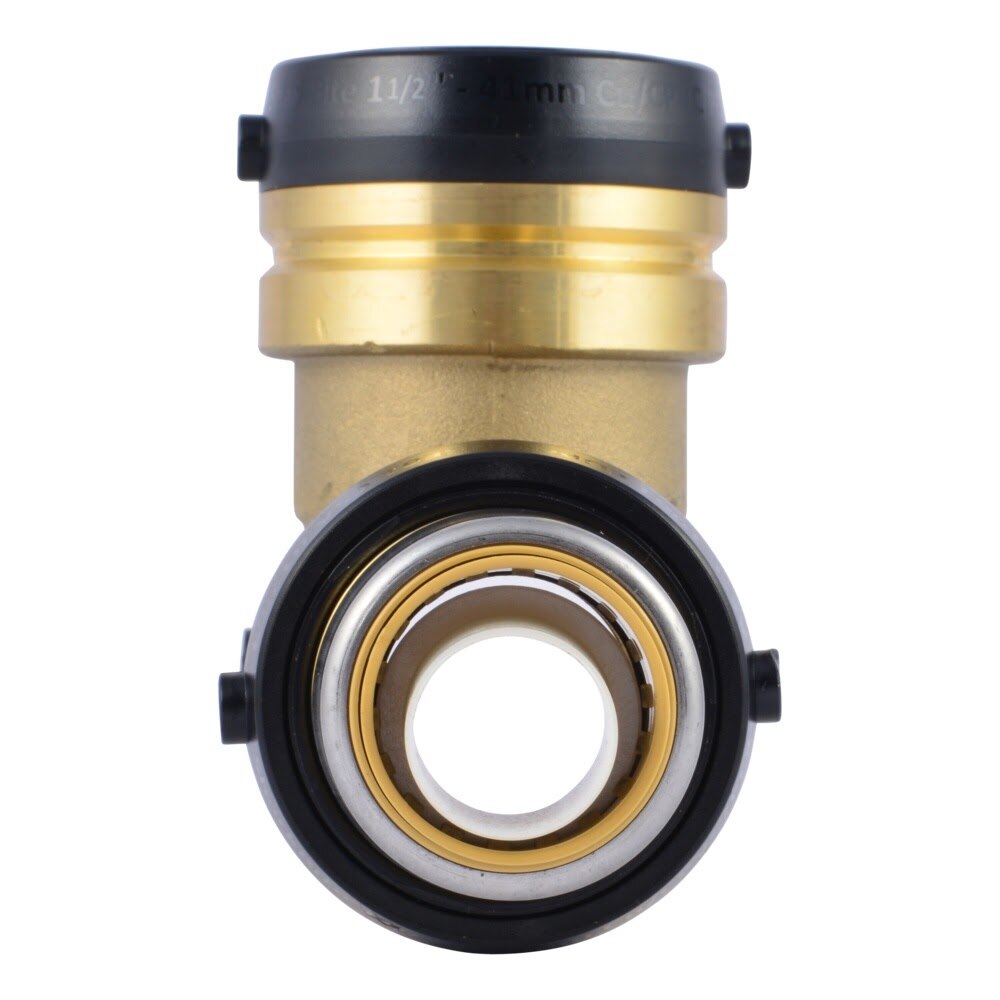 SharkBite UXL08412841 1-1/2 in x 1 in x 1-1/2 in Push-to-Connect Reducing Tee Lead-Free Brass - 3