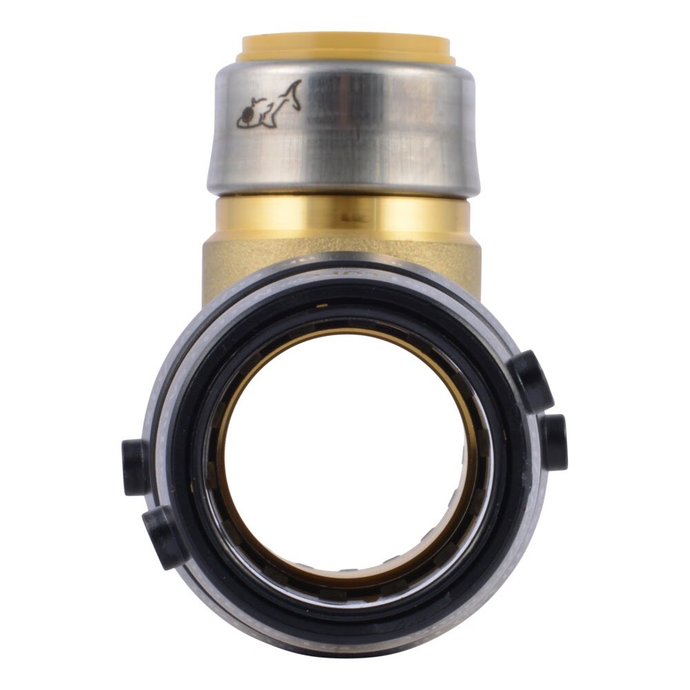 SharkBite UXL08413528 1-1/2 in. x 1-1/4 in. x 1 in. Push-to-Connect Brass Reducing Tee - 3