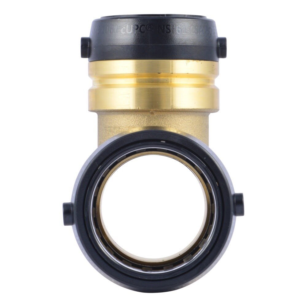 SharkBite UXL08414135 1-1/2 in. x 1-1/2 in. x 1-1/4 in. Push-to-Connect Brass Reducing Tee - 3