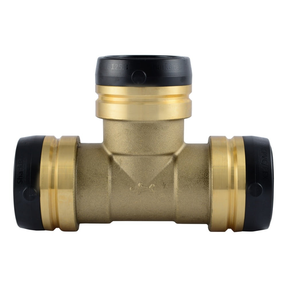 SharkBite UXL0841 1-1/2 in. x 1-1/2 in. x 1-1/2 in. Brass Push-to-Connect Equal Tee - 2