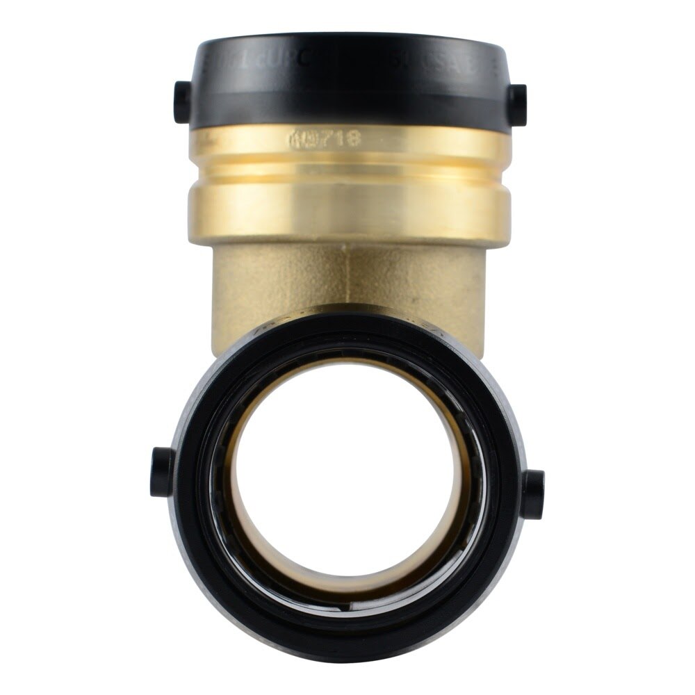 SharkBite UXL0841 1-1/2 in. x 1-1/2 in. x 1-1/2 in. Brass Push-to-Connect Equal Tee - 3