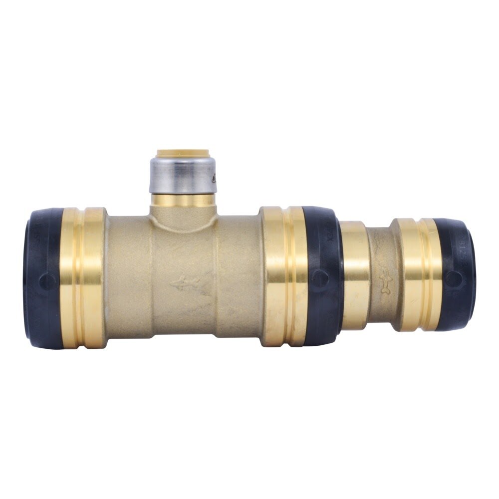 SharkBite UXL08544122 2 in x 1-1/2 in x 3/4 in Reducing Tee Lead Free Brass Push Fitting - 2