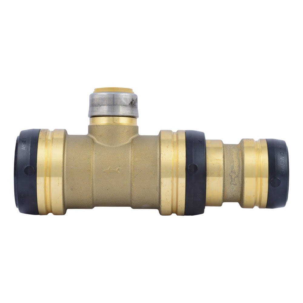 SharkBite UXL08544128 2 in. x 1-1/2 in. x 1 in. Brass Push-to-Connect Reducing Tee - 2