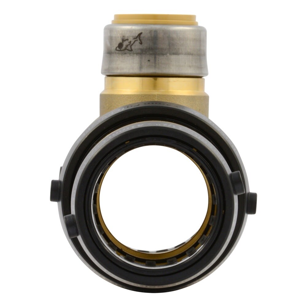 SharkBite UXL08544128 2 in. x 1-1/2 in. x 1 in. Brass Push-to-Connect Reducing Tee - 3