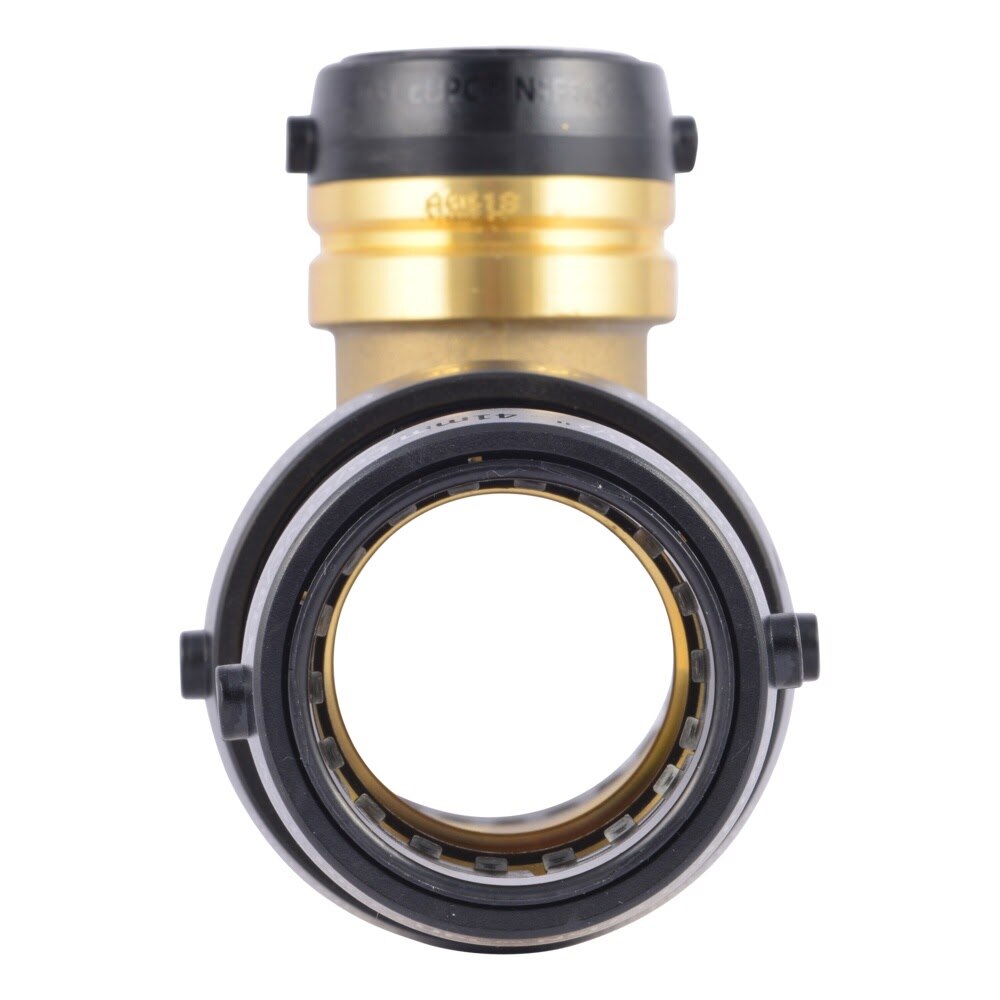 SharkBite UXL08544135 2 in x 1-1/2 in x 1-1/4 in Lead-Free Brass Push-to-Connect Reducing Tee - 3
