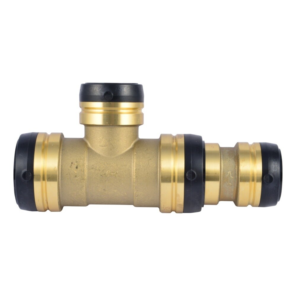 SharkBite UXL08544141 2 in. x 1-1/2 in. x 1-1/2 in. Push-to-Connect Lead-Free Brass Reducing Tee - 2
