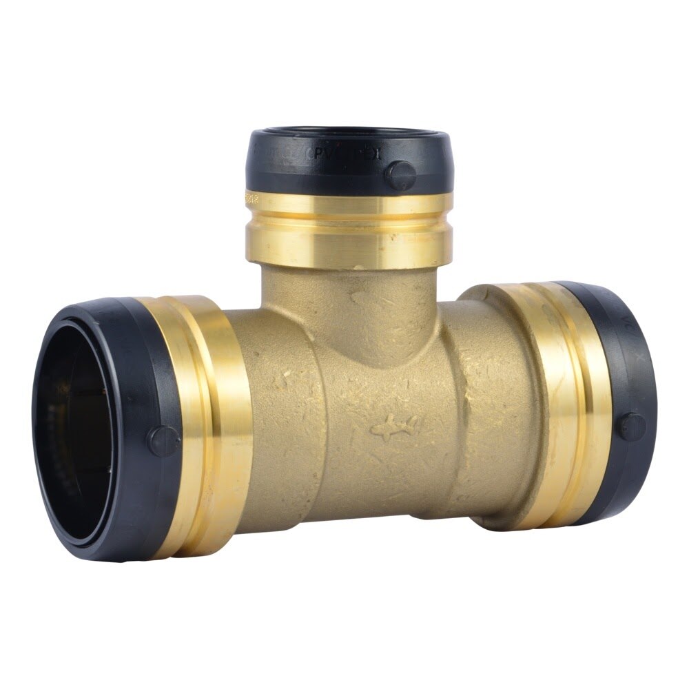 SharkBite UXL08545441 2 in. x 2 in. x 1-1/2 in. Push to Connect Brass Reducing Tee