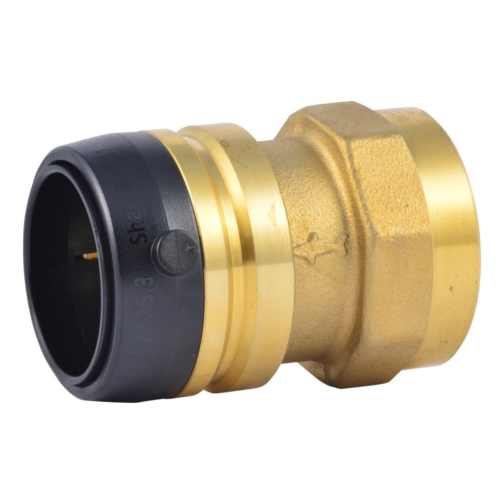 SharkBite UXL113532F 1-1/4 in. x 1-1/4 in. Push to Connect FNPT Brass Adapter