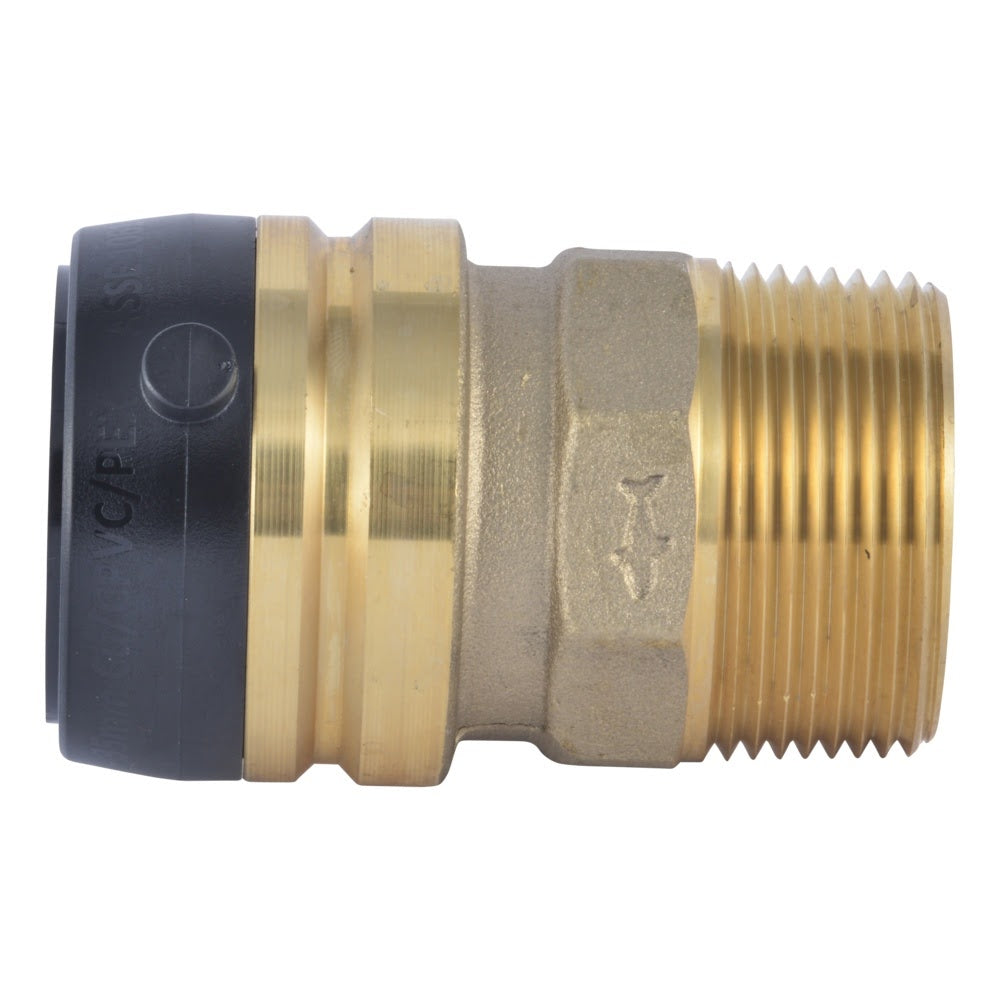 SharkBite UXL113532M 1-1/4 in. Push-to-Connect x 1-1/4 in. MNPT Male Adapter Brass Fitting - 2