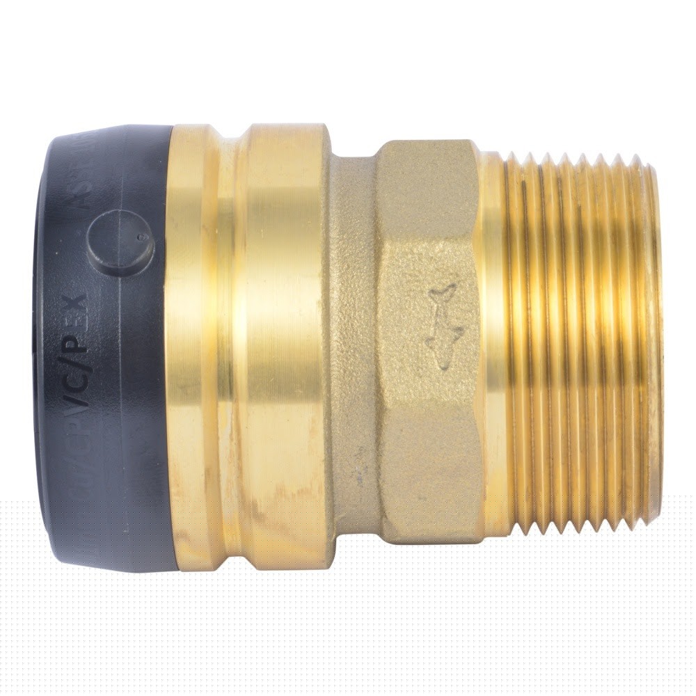 SharkBite UXL114140M 1-1/2 in. x 1-1/2 in. Push-to-Connect MNPT Brass Adapter - 2