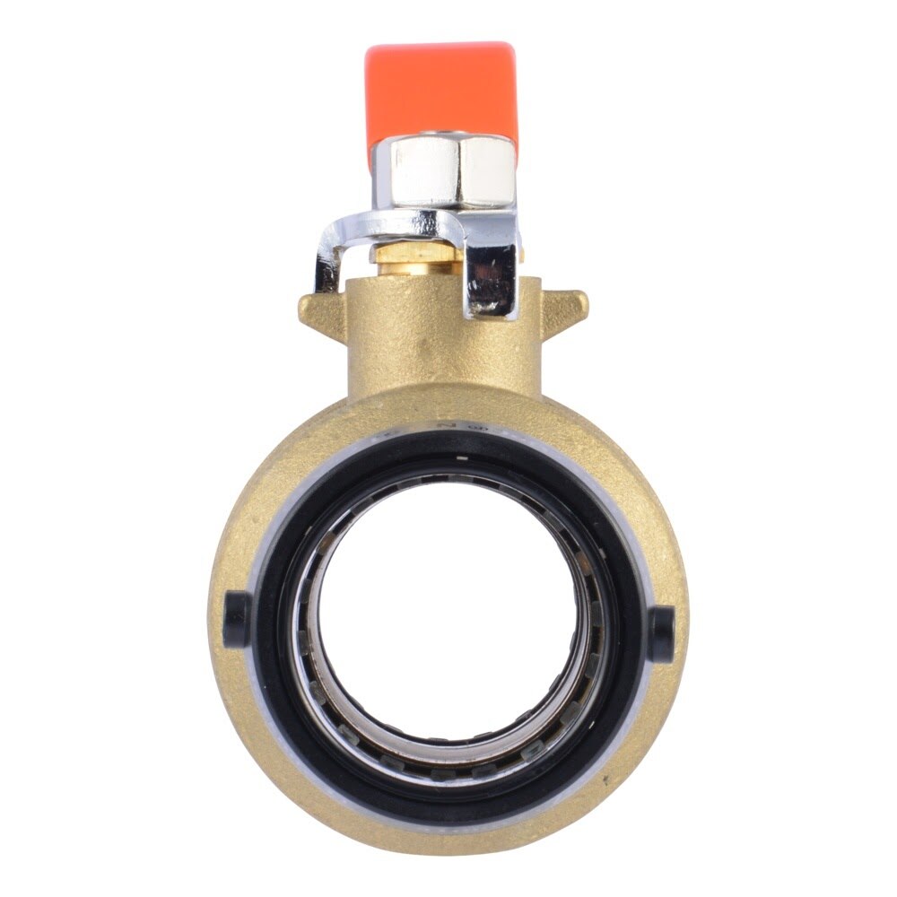 SharkBite UXLBV41 1-1/2 in. Brass Push-to-Connect Quarter-Turn Ball Valve for Potable Water - 3