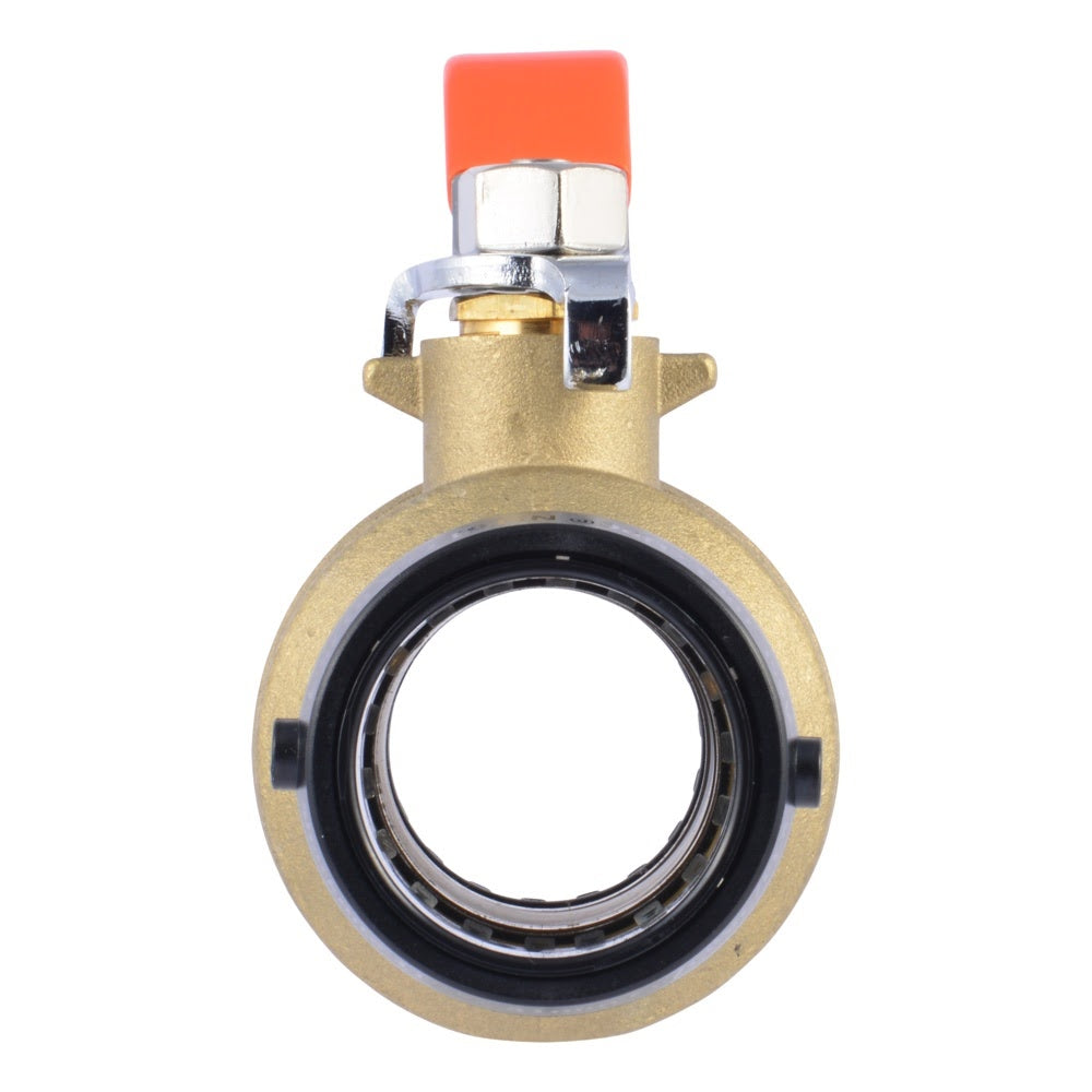 SharkBite UXLBV41 1-1/2 in. Brass Push-to-Connect Quarter-Turn Ball Valve for Potable Water - 3