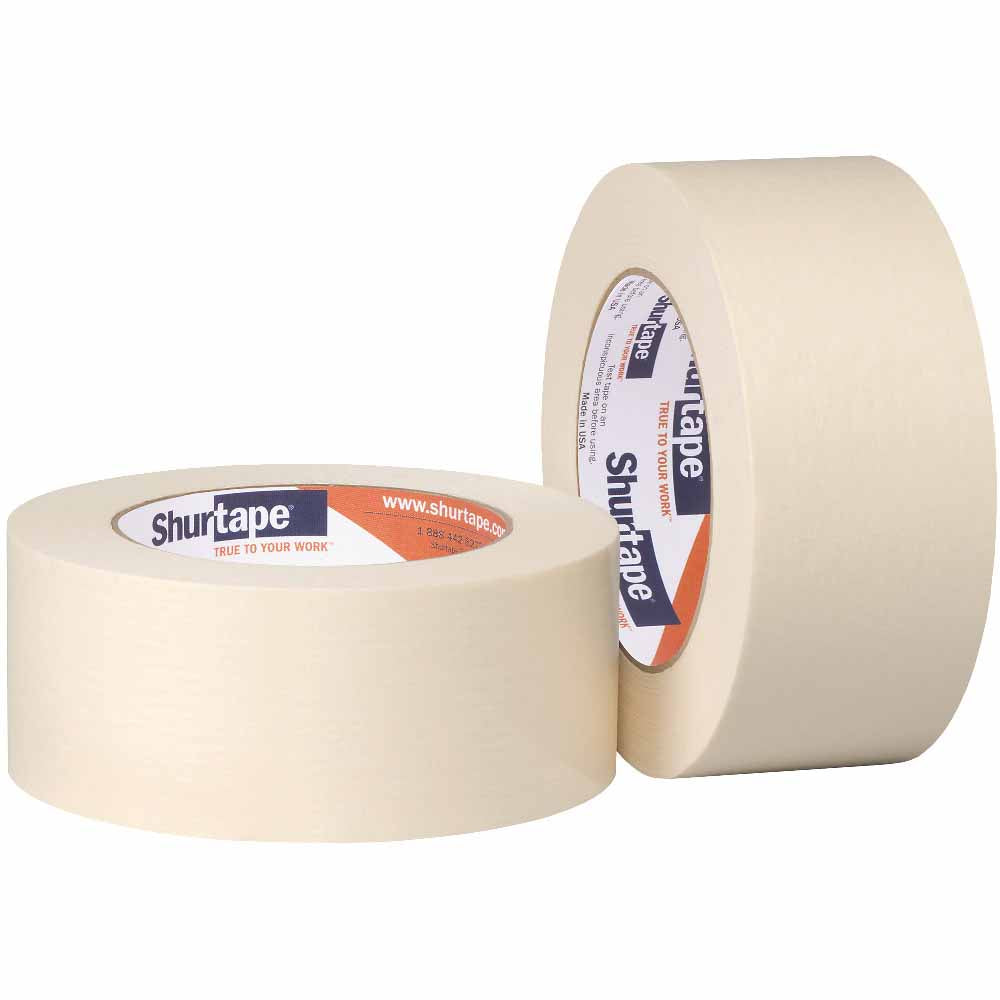 Shurtape 101540 CP 83 Utility Grade, High Adhesion 3" Masking Tape, 72mm x 55m