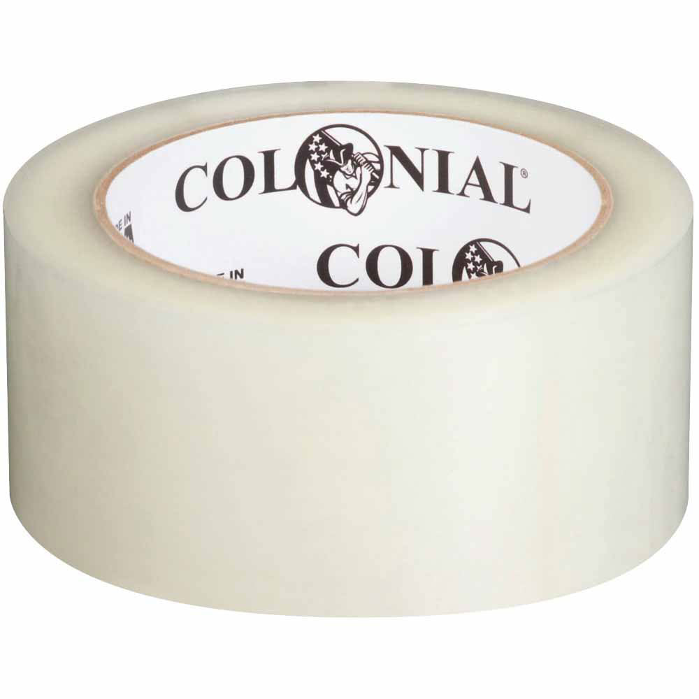 Colonial 104615 2" Packaging Tape, Clear, 48mm x 100m