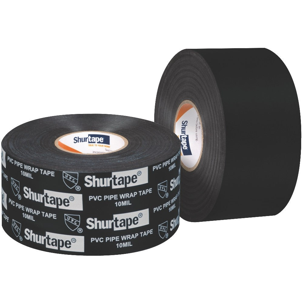 Shurtape 104779 PW 100 Corrosion-Resistant PVC Tape, Black, 2in x 33.3yd