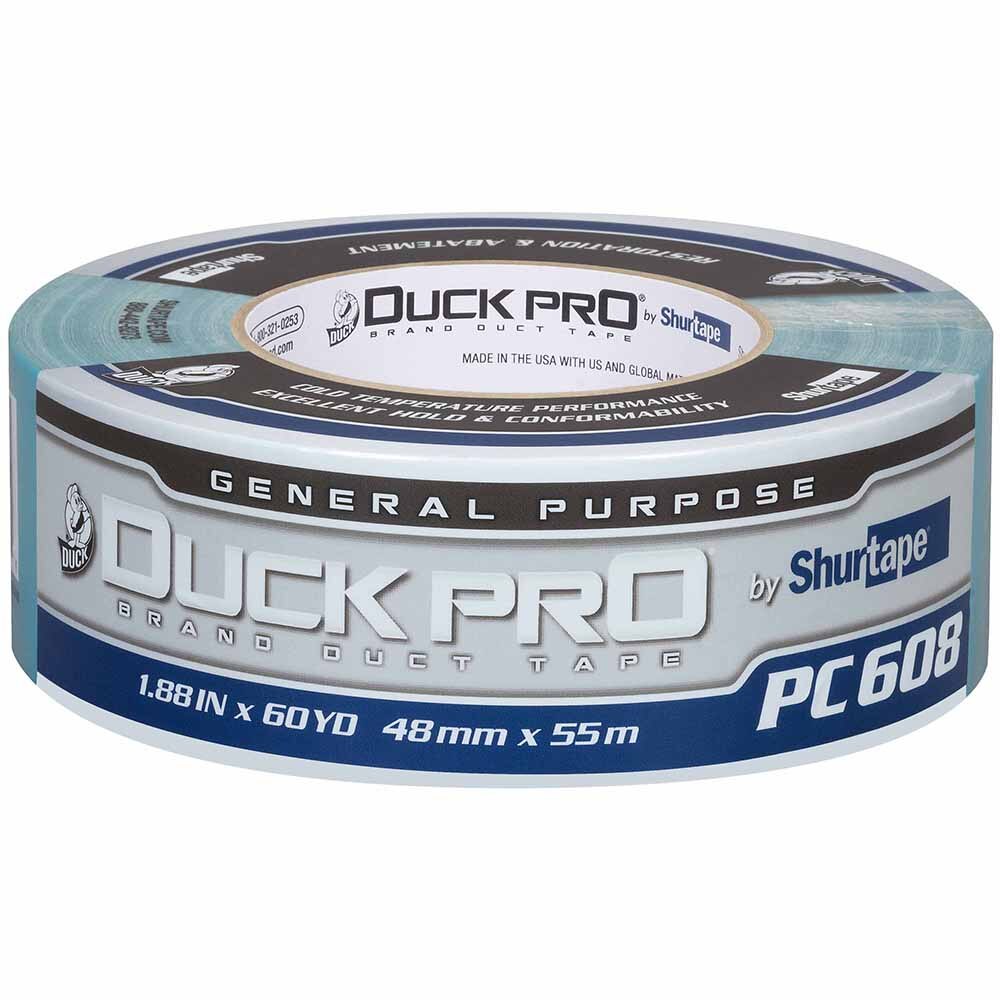 Shurtape 105452 PC 608 Duck Pro 9Mil 48mm x 55m Teal Blue Co-Extruded Abatement Duct Tape